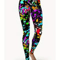 Throwing Print Butt-Lifting Sexy Yoga Pants, High Waist Slim Fit Mid-Stretch Fitness Workout Pants, Women's Activewear
