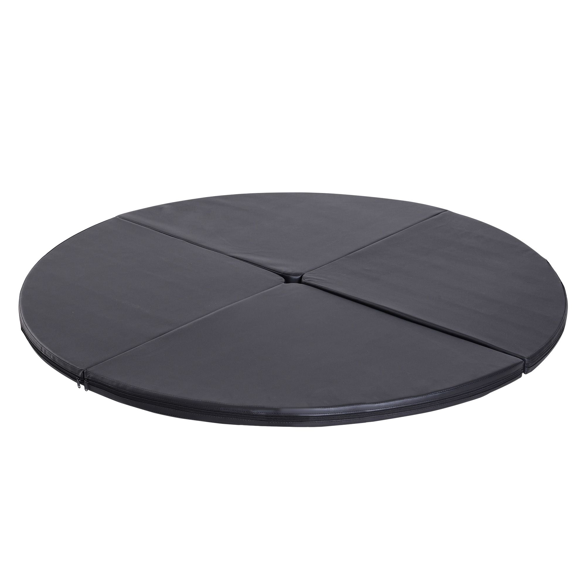 Soozier Pole Dance Mat, 2"T x 5'W Folding Pole Dance Mat for Home, Lightweight and Foldable, Black