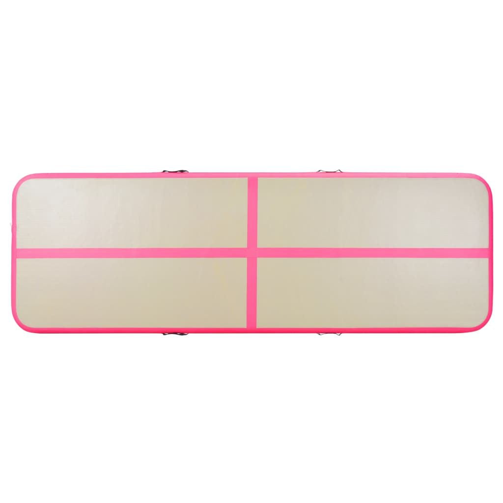 Inflatable Gymnastics Mat with Pump 315"x39.4"x3.9" PVC Pink