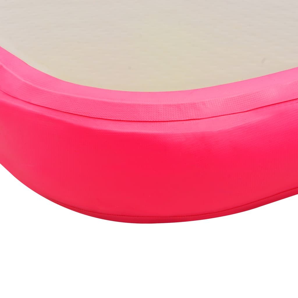 Inflatable Gymnastics Mat with Pump 315"x39.4"x3.9" PVC Pink
