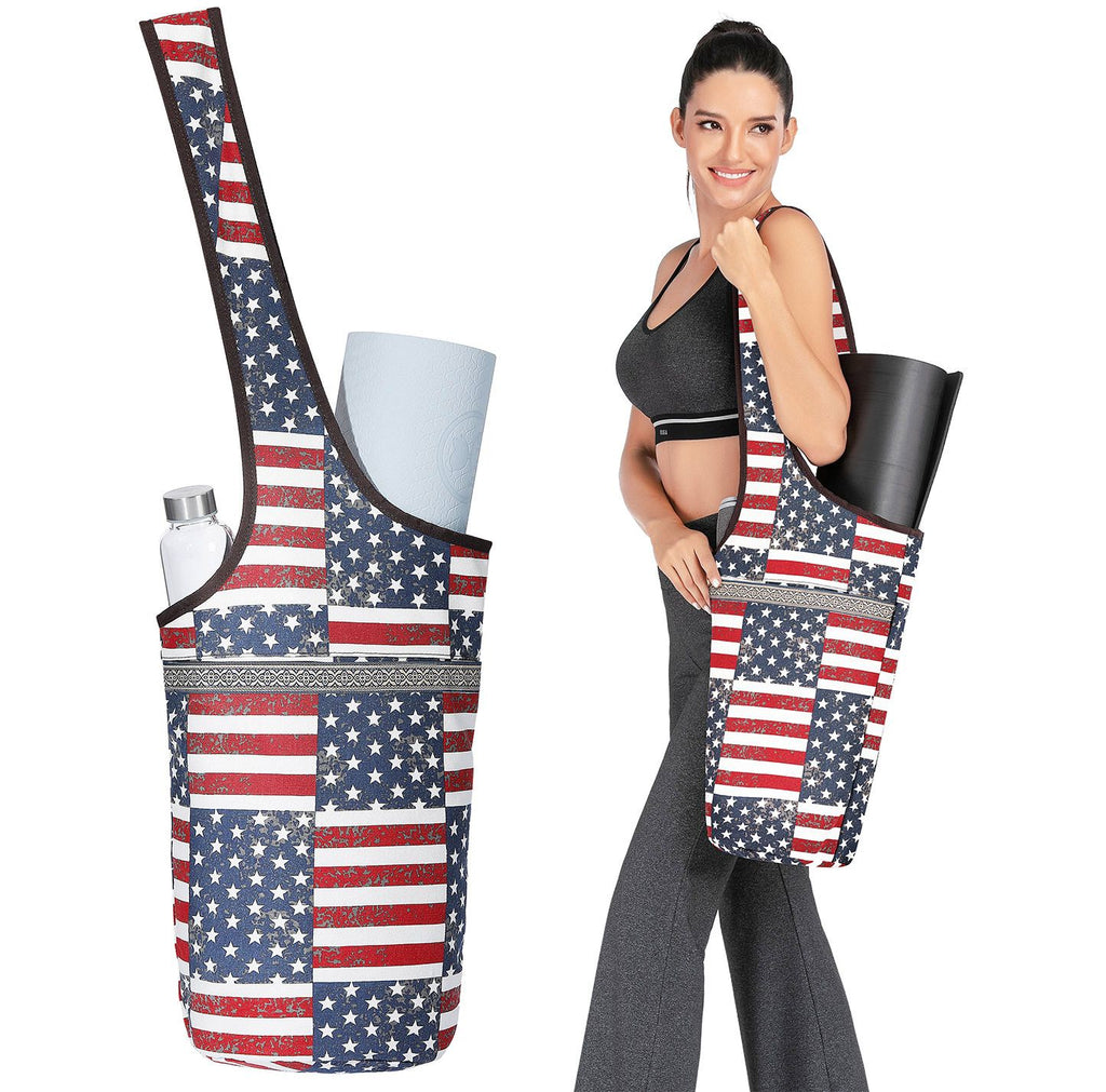 Yoga Mat Bag with Large Size Pocket & Inner Zipper Pocket; Yoga Carrier Bag Tote Sling Carrier Fit Most Yoga Mat Size