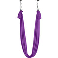 VEVOR Aerial Silk & Yoga Swing, 8.7 Yards, Aerial Yoga Hammock Kit with 100gsm Nylon Fabric, Full Rigging Hardware & Easy Set-up Guide, Antigravity Flying for All Levels Fitness Bodybuilding, Purple